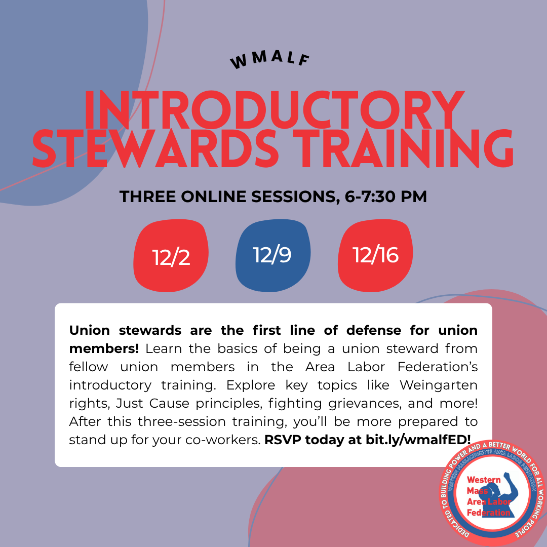 WMALF Holding Introductory Stewards Training this December